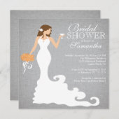 Moderne Herbstbrücke Wine Bridal Dusche Einladunge Einladung (Vorne/Hinten)