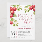 Moderne Herbstdusche Apple Lokal Grown Baby Shower Einladung (Vorderseite)