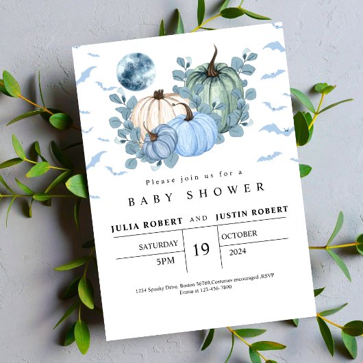 Moderne Herbstdusche Einladung