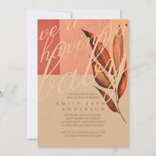 Moderne Herbstdusche für Herbstlaube Einladung (Vorderseite)