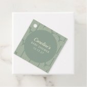 Moderne Herbstdusche mit Grünem Baby Geschenkanhänger (Beispiel)