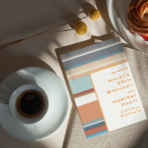 Moderne Herbsternte 35. Geburtstag Farbige Streife