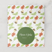 Moderne Herbsterscheinungen hinterlassen eine Prob Platzkarte (Außenseite Aufgefaltet)