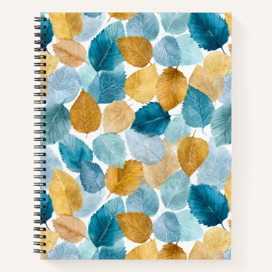 Moderne Herbsterscheinungen lassen Aquarellfarben  Notizblock (Vorderseite)