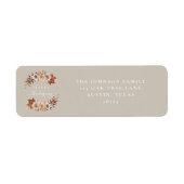 Moderne Herbstlaub Erntedank-Adresse (Vorne)