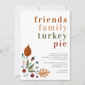Moderne Herbstlaub Erntedank Party Einladung (Vorderseite)