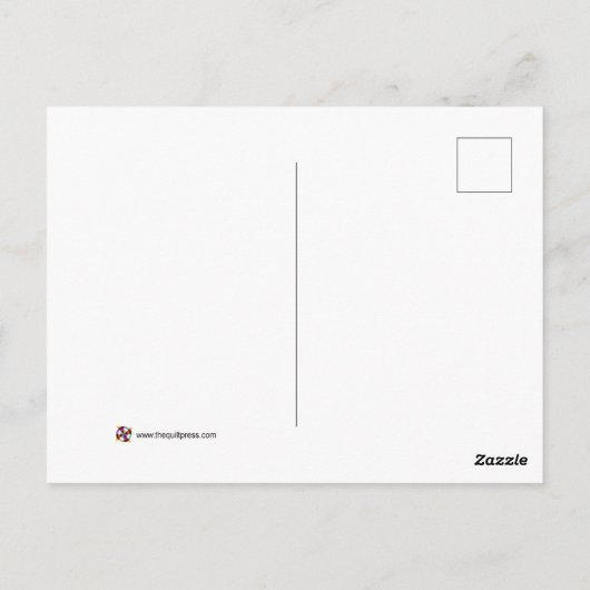 Moderne Herbstlaub Quilt Pattern Postkarte (Rückseite)