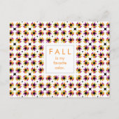 Moderne Herbstlaub Quilt Pattern Postkarte (Vorderseite)