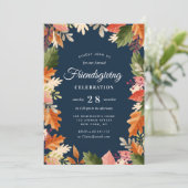 Moderne Herbstlaub Seefahrer-Feier Einladung (Stehend Vorderseite)