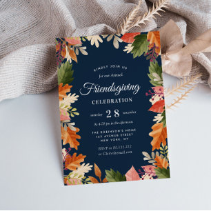 Moderne Herbstlaub Seefahrer-Feier Einladung