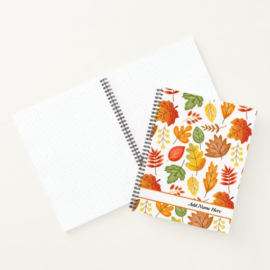 Moderne Herbstlaub SpiralNotebook Notizblock (Innenseite)