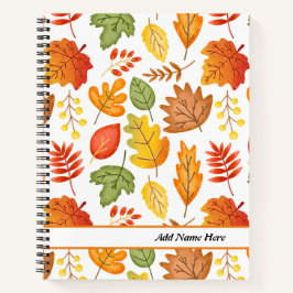 Moderne Herbstlaub SpiralNotebook Notizblock