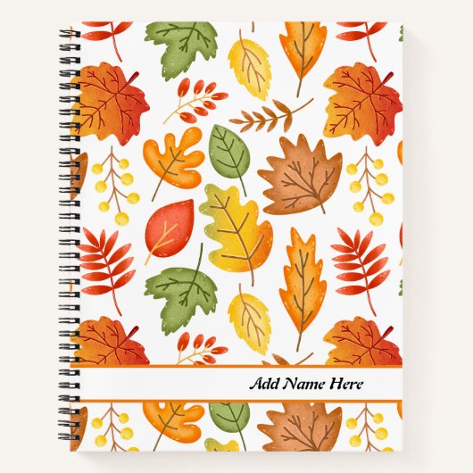 Moderne Herbstlaub SpiralNotebook Notizblock (Vorderseite)