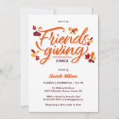 Moderne Herbstlaube Freundliches Abendessen Party Einladung (Vorderseite)