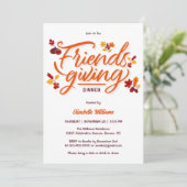 Moderne Herbstlaube Freundliches Abendessen Party Einladung (Stehend Vorderseite)