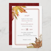 Moderne Herbstlaube Hochzeit Garten Einladung (Vorne/Hinten)