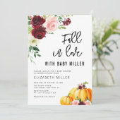 Moderne Herbstlaube in der Liebe mit Dusche in Bor Einladung (Stehend Vorderseite)