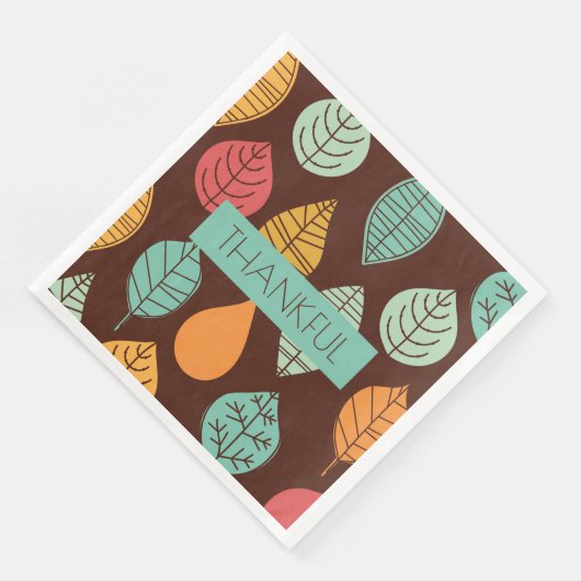 Moderne Herbstlaube Serviette (Ecke)