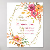 Moderne herbstliche Blumige Brunch-Hochzeitsdusche Poster (Vorne)