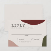 Moderne Herbstliche einfache Vergnügungen Hochzeit RSVP Karte (Vorne/Hinten)