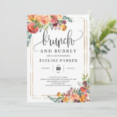 Moderne Herbstmarigold-Brunch-Einladung Einladung (Stehend Vorderseite)