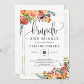 Moderne Herbstmarigold-Brunch-Einladung Einladung (Vorne/Hinten)