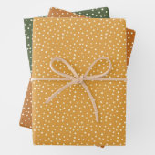 Moderne Herbstpolka Dot Herbstfarben Geschenkpapier Set (Beispiel)