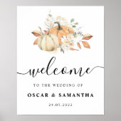 Moderne Herbstpumpen und Blume Poster (Vorne)