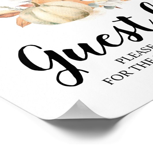 Moderne Herbstpumpen und Blume Poster (Ecke)