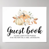 Moderne Herbstpumpen und Blume Poster (Vorne)