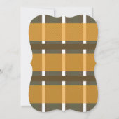 Moderne Herbststreifen Kariertes Brautparty Einladung (Rückseite)