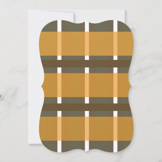 Moderne Herbststreifen Kariertes Brautparty Einladung (Rückseite)