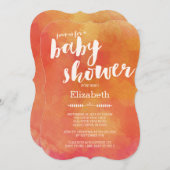 Moderne Herbstwasserfarbe Kinderdusche Einladungen (Vorne/Hinten)