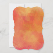 Moderne Herbstwasserfarbe Kinderdusche Einladungen (Rückseite)