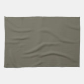 Moderne Heritage Solid Charcoal Olive Geschirrtuch (Horizontal)