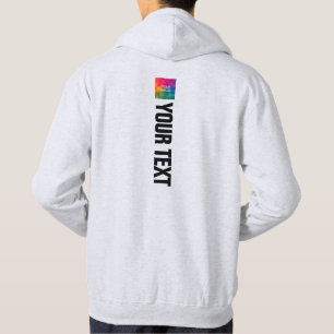 Moderne Herren-Doppelseitige Design-Druck Ashgrau Hoodie