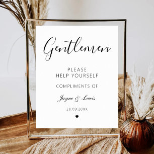 Moderne Herren Zimmer Minimalistische Hochzeit Bad Poster
