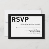Moderne Herz-Ampere und RSVP-Karten für Hochzeiten RSVP Karte (Vorderseite)