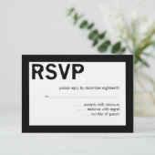 Moderne Herz-Ampere und RSVP-Karten für Hochzeiten RSVP Karte (Stehend Vorderseite)