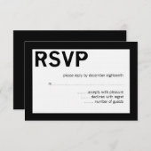 Moderne Herz-Ampere und RSVP-Karten für Hochzeiten RSVP Karte (Vorne/Hinten)