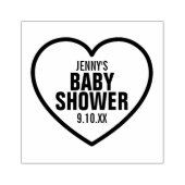 Moderne Herz Baby Dusche Sprinkle Gefallen Gummistempel (Prägung)