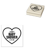 Moderne Herz Baby Dusche Sprinkle Gefallen Gummistempel (Stempel)