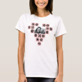 Moderne Herz-Blume Memable Foto T - Shirt (Vorderseite)