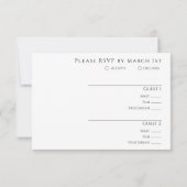 Moderne Herz-Shaped-Rose-Hochzeit RSVP Karte (Rückseite)