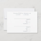 Moderne Herz-Shaped-Rose-Hochzeit RSVP Karte (Rückseite)