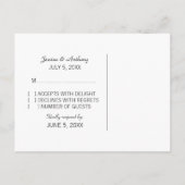 Moderne Herz-UAWG-Postkarte, Rot Einladungspostkarte (Rückseite)