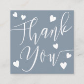 Moderne Herzen danke dir Drehbuch Ordnung staubig Quadratische Visitenkarte (Vorderseite)