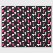 Moderne Herzen gemustert Geschenkpapier (Flach)