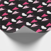 Moderne Herzen gemustert Geschenkpapier (Ecke)