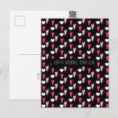 Moderne Herzen Gemustert Valentinstag Postkarte (Vorne/Hinten)
